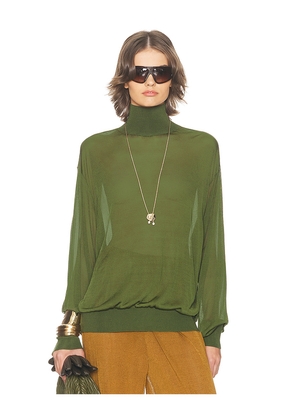Helsa Madeira Turtleneck in Green. Size M. Also in S, L.