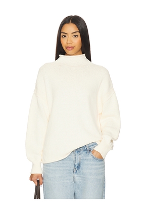 Free People x We The Free Torres Roll Neck Sweater In Sugar Swizzle in Ivory. Size M. Also in XS, L, XL.