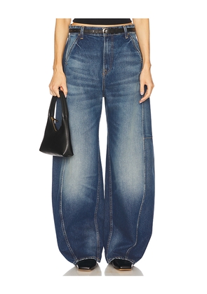 GRLFRND Harvey Twisted Carpenter Jeans in Blue. Size 24. Also in 25, 26.