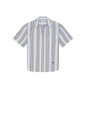 SIMKHAI Deacon Oversized Shirt in Blue. Size M. Also in S, XL/1X.