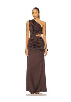 House of Harlow 1960 x REVOLVE Carrie Gown in Chocolate. Size M. Also in XS, S, L.