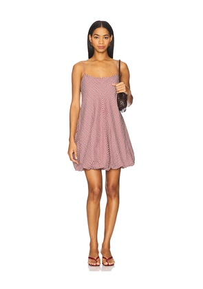 FAITHFULL THE BRAND Aniela Mini Dress in Burgundy. Size M. Also in XS, S, L.