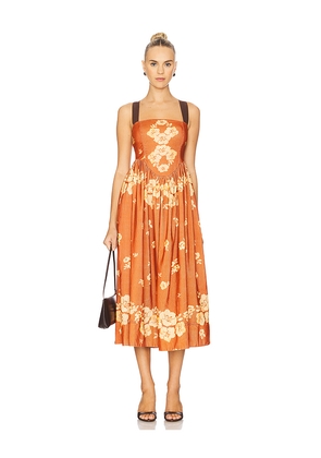 Free People Until Dawn Midi Dress in Orange. Size M. Also in XS, S.