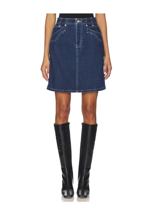 Free People x We The Free Suzy Denim Midi Skirt In Deep Ocean in Blue. Size 25. Also in 26, 27.