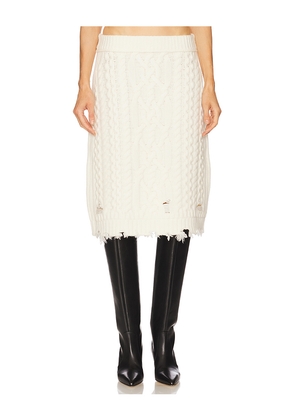 SIMKHAI Brioni Skirt in Ivory. Size M. Also in XS, S, L.