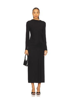 SIMKHAI Ferrera Midi Dress in Black. Size 10. Also in 4, 8.