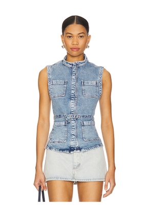 Icon Denim Kelly Vest in Blue. Size S. Also in XS, M.