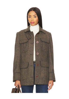 Free People Renaux Officer Jacket in Brown. Size XL. Also in S.