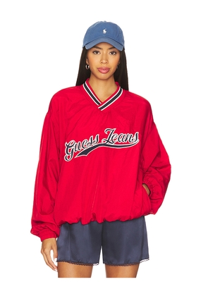 Guess Jeans Pullover Windbreaker in Red. Size XL/1X. Also in XXL/2X.