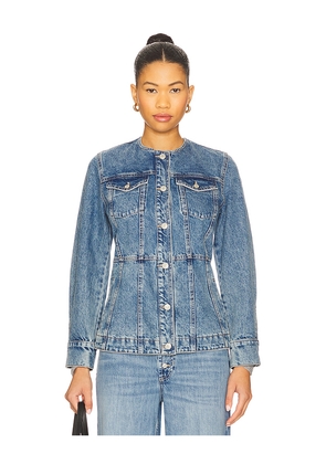 Free People x We The Free Lula Denim Jacket In River Blues in Blue. Size M. Also in XS, S.