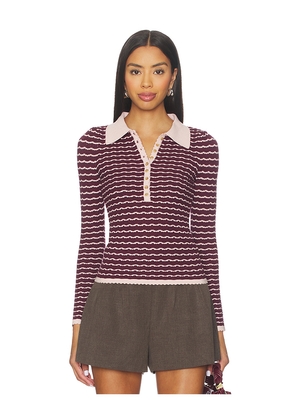 HEARTLOOM Mel Top in Burgundy. Size M. Also in XS, S, L.