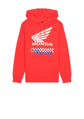 Fox Racing x Honda Fleece Hoodie in Red. Size M. Also in S, XL/1X.