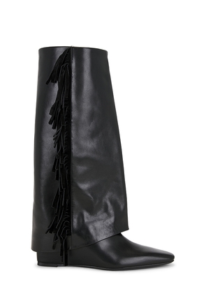 SIMKHAI Quinn Fringe Boot in Black. Size 38. Also in 37, 39.