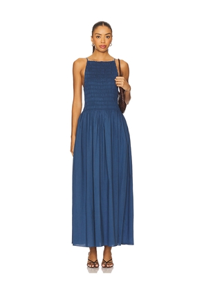 FAITHFULL THE BRAND Laia Maxi Dress in Blue. Size M. Also in S, XS.