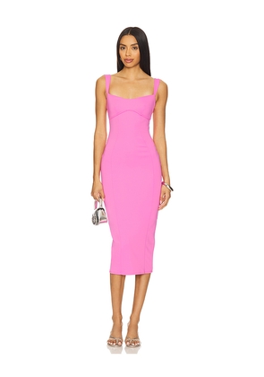 Good American Sculpting Sweetheart Midi Dress in Pink. Size XL/1X. Also in XXL/2X.