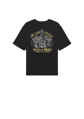 Iron & Resin Old Whiskey Tee in Black. Size M. Also in S, L.