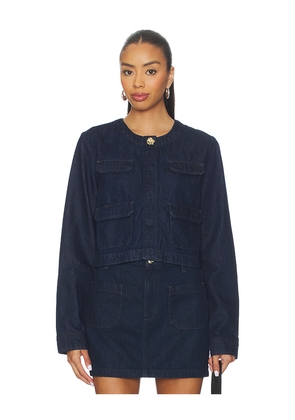 Favorite Daughter Denim Emily Jacket in Blue. Size M. Also in XS, S, L.