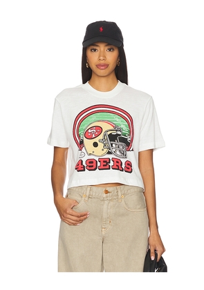 Junk Food 49ers Game Time Crop Tee in Ivory. Size XS. Also in S.