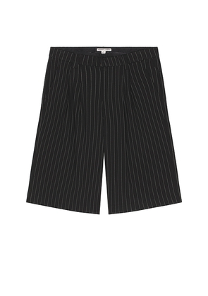 Jaded London Pinstripe Goliath Baggy Shorts in Black. Size 32. Also in 34, 36.
