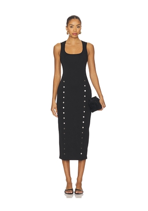 fleur du mal Scopped Neck Undo Me Dress in Black. Size L. Also in XS, S.