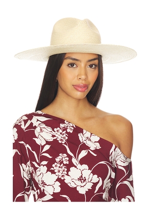 Janessa Leone Capri Fedora Hat in Beige. Size M. Also in S.