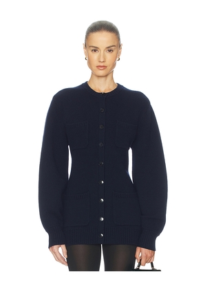 Helsa Devika Wool Cashmere Cardigan in Navy. Size S. Also in XS, L, XL.