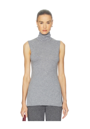 Helsa Kerstin Sleeveless Turtleneck in Grey. Size M. Also in XXS, XS, S, L, XL.