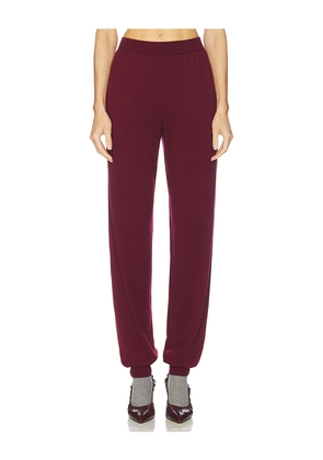 Helsa Kerstin Knit Jogger in Burgundy. Size M. Also in XXS, XS, S, L, XL.