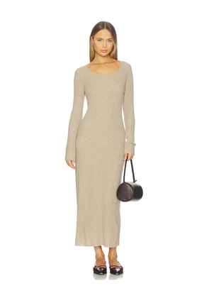 Guest In Residence Wide Rib Dress in Taupe. Size XL. Also in L.