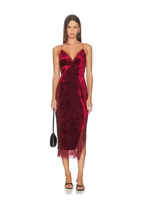 Free People Raise A Toast Midi Slip Dress in Burgundy. Size M. Also in S, XL, XS.