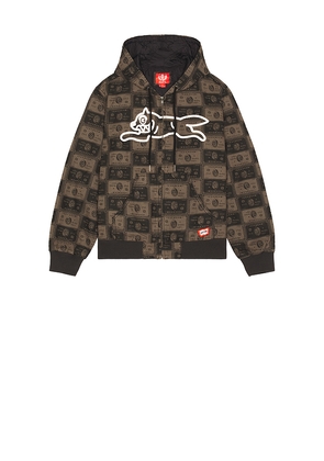 ICECREAM Credit Check Workwear Hoodie in Grey. Size M. Also in L, XL/1X.