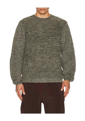 ISA BOULDER Solid Crochet Crewneck Sweater in Grey. Size M. Also in S, L, XL/1X.