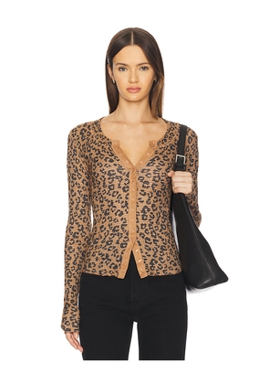 Free People Going Places Printed Cardi in Brown. Size S. Also in M, XS.