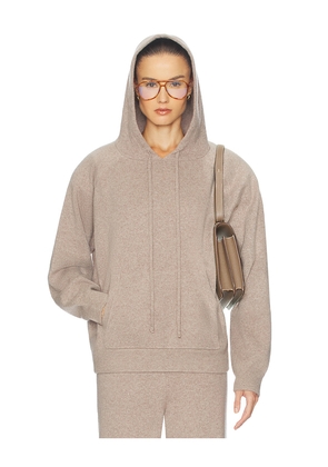 Helsa Saylor Cashmere Knit Hoodie in Taupe. Size S. Also in XS, M.