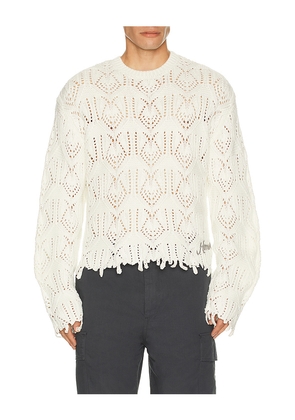 Honor The Gift Cable Sweater in White. Size M. Also in S, XXL/2X.