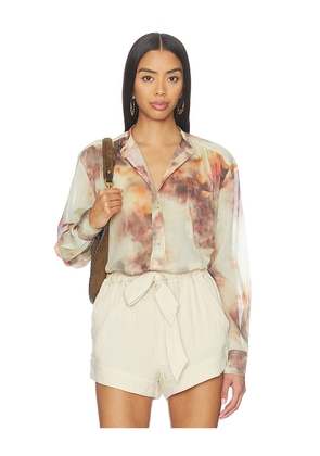 Isabel Marant Etoile Mexika Top in Beige,Burgundy. Size 36/4. Also in 34/2, 38/6, 40/8, 42/10, 44/12.