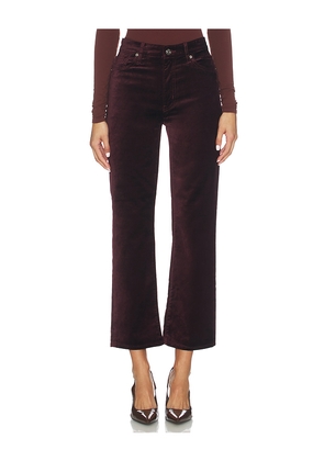 FRAME Le Sleek Straight Pant in Burgundy. Size 24. Also in 26, 28.