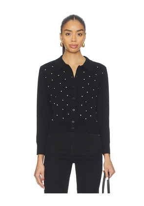 FRAME Rhinestone Cardi in Black. Size M. Also in XS, S, L.