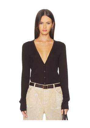 HERSKIND Gigi Knit Bodystocking in Brown. Size S. Also in XS, M.