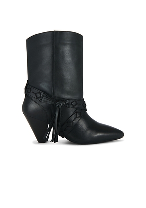 Free People Bronte Belt Slouch Boot in Black. Size 6.5. Also in 8, 7, 6.