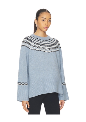 HATCH The Pippa Fairisle Pullover in Baby Blue. Size 4. Also in 3.