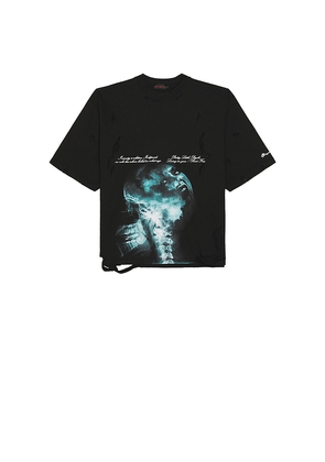 Funeral Apparel Psycho Tee in Black. Size XL/1X. Also in S.