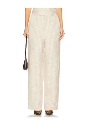 GIUSEPPE DI MORABITO Waffle Knit Pant in Beige. Size 40. Also in 36, 38, 42, 44.