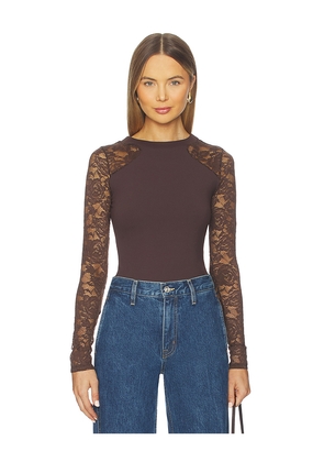 Free People x Intimately FP No Excuses Long Sleeve In Hot Fudge in Brown. Size S. Also in M.