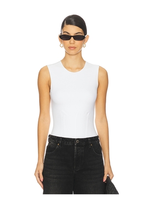 Good American Weightless Corset Tank Top in White. Size M. Also in S, XL/1X, XS, L, XXXL/3X.