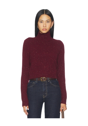FRAME Cashmere Fleck Turtleneck in Burgundy. Size M. Also in XS, L, XL.