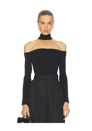 SIMKHAI Lila Cold Shoulder Top in Black. Size M. Also in XS, S, L.