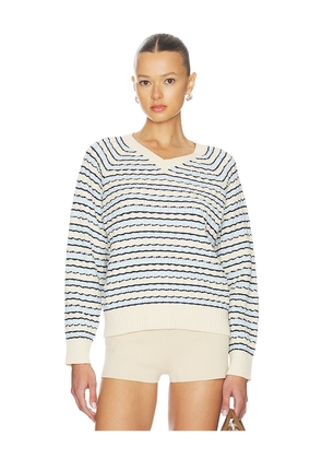 Frankies Bikinis Piper Cable Knit Sweater in Cream. Size M. Also in S, XXS, XS, L.