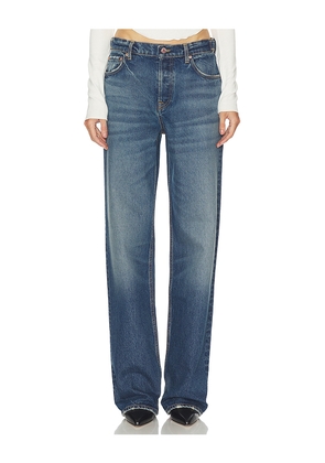 GRLFRND Bella Cinch Low Rise Boyfriend in Blue. Size 23. Also in 25, 24, 26, 27, 29, 30, 32.