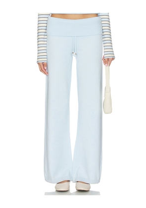 Frankies Bikinis Dawson Cloud Knit Pant in Baby Blue. Size M. Also in L, XL.